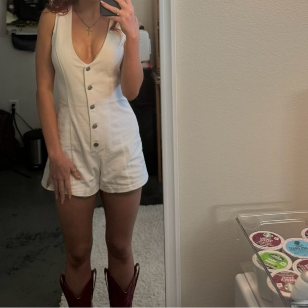 Princess Polly White Damico Romper